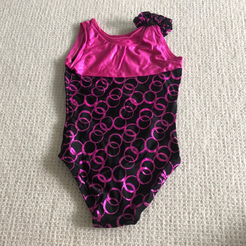 Girls pink and black leotard